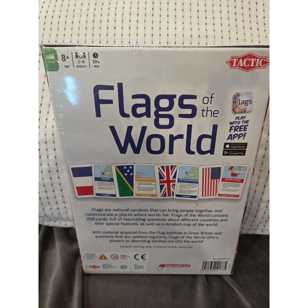 NIB Tactic Flags of the World Rare Card Game Ages 8+ SEALED
